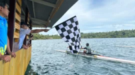 Ketua Umum PODSI Maluku Utara, Kalpin Nur, membuka kegiatan Pemusatan Latihan Atlet Dayung Maluku Utara yang berlangsung di Talaga Paca, Tobelo, Halmahera Utara.