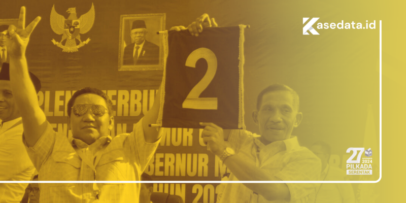Aliong Mus dan Sahril Thahir (AM-SAH) saat mendapatkan nomor urut 2 untuk Pilkada 2024 || Foto : Kasedata.id