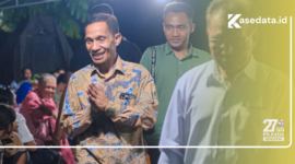 Calon Wakil Gubernur Maluku Utara, Sahril Thahir, saat menyapa warga di Kao Utara