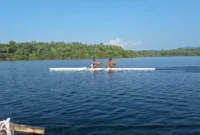 Latihan Atlet Dayung Maluku Utara di Talaga Paca