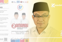 Flayer visi-misi paslon nomor dua/Ketua tim pemenang, Junaidi Bahrudin
