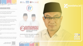 Flayer visi-misi paslon nomor dua/Ketua tim pemenang, Junaidi Bahrudin
