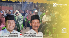Suasana kampanye di Desa Wama, Oba Selatan/Paslon AM-SAH