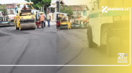 Perbaikan atau pengaspalan jalan yang dikerjakan Dinas PUPR Kota Ternate || Istimewa