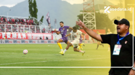 Laga Malut United Vs Persik Kediri di Stadion Gelora Kie Raha/Coach Imran Nahumarury || Kasedata.id