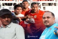 Foto : Latar Malut United Kontra Madura United/Mantan Kapten Persiter, Akbal Alhadar/Kepala Pelatih Imran  Nahumarury || Kasedata.id   
