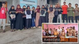 Program pembagian tiket gratis ke yayasan panti asuhan dan anak-anak sekolah dari Malut United Fc || Dok : MU