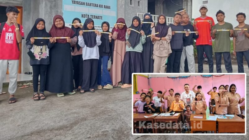 Program pembagian tiket gratis ke yayasan panti asuhan dan anak-anak sekolah dari Malut United Fc || Dok : MU