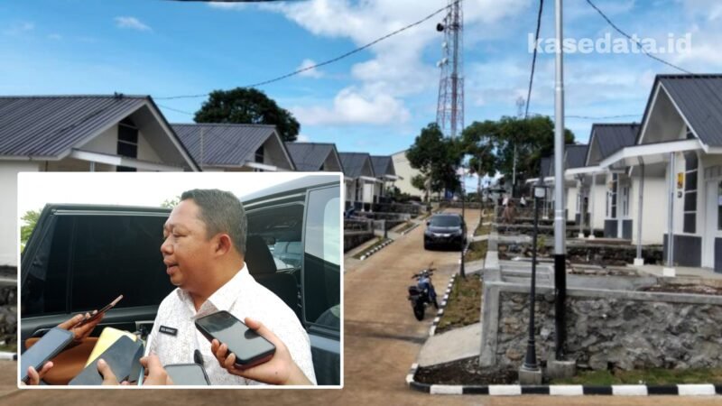 Sekda Kota Ternate saat diwawancarai/Huntap yang berlokasi di Kelurahan Jambula  || Foto : kasedata.id