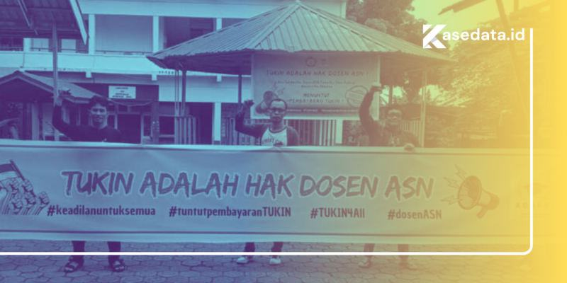 Spanduk rencana aksi terkait tuntutan tukin yang dibentangkan oleh dosen FIB Unkhair Ternate