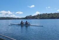 Sesi latihan atlet dayung Maluku Utara