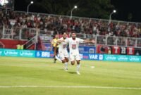 Rifal Lastori saat merayakan golnya ke Persita  Tangerang || Foto : MU
