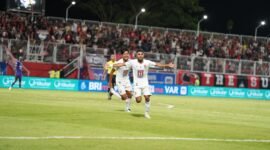 Rifal Lastori saat merayakan golnya ke Persita  Tangerang || Foto : MU
