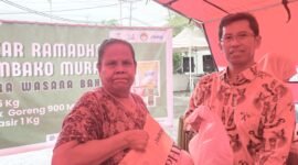 Pasar murah yaang digelar oleh sentra wahana bahagia Kota Ternate || Foto : Haerun_kasedata.id