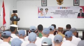 Wakil Wali Kota saat memberi sambuatan pembukaan seleksi calon Paskibaraka Kota Ternate 2025 || Foto : panitia_kasedata.id