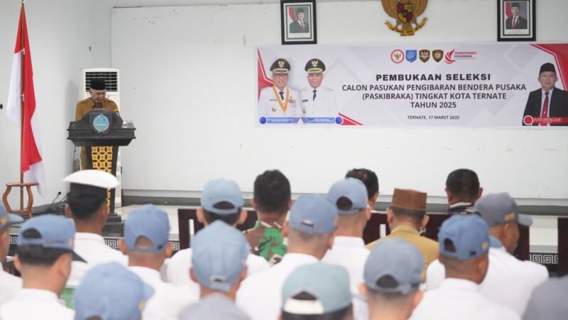 Wakil Wali Kota saat memberi sambuatan pembukaan seleksi calon Paskibaraka Kota Ternate 2025 || Foto : panitia_kasedata.id