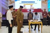 Pendatanganan kerjasama Pemda Halsel dan pihak PT Wanatiara || Dok : Irfandi_kasedata.id