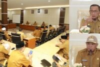 Wali Kota dan Wakil Wali Kota Ternate, Dr. M. Tauhid Soleman dan Nasri Abubakar (Tauhid-Nasri) saat menggelar rapat konsulidasi internal bersama sejumlah pimpinan OPD
