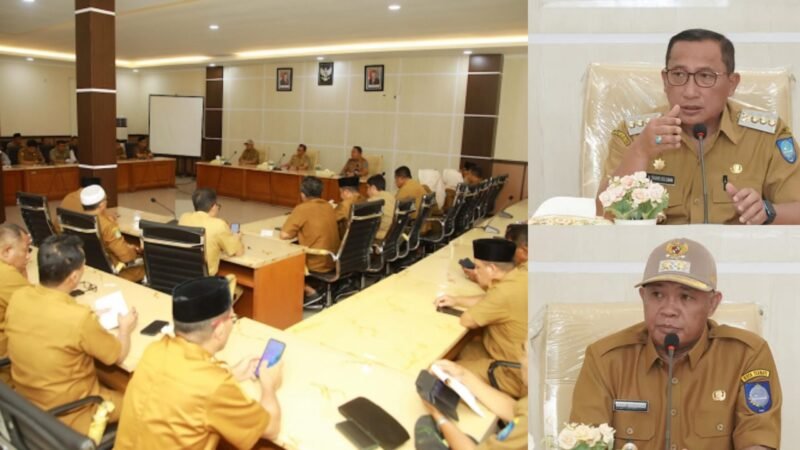 Wali Kota dan Wakil Wali Kota Ternate, Dr. M. Tauhid Soleman dan Nasri Abubakar (Tauhid-Nasri) saat menggelar rapat konsulidasi internal bersama sejumlah pimpinan OPD
