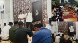Tauhi-Nasri saat memberikan sambutan kepada tim pemenang serta relawan dalam acara buka puasa bersama || Foto : kasedata.id/haerun hamid