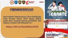 Flayer rekrutmen Calon Paskibraka Kota Ternate 2025 || Kasedata.id