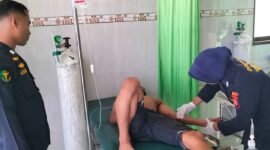 Korban IJ (24) yang nyaris meregang nyawa akibat mencoba melakukan tindakan bunuh diri saat dirawat di rumah sakit Bhyangkara Polres Ternate || dok : kasedata