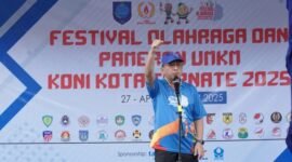 Festival Olahraga dan Pameran UMKM yang resmi dibuka Wali Kota Ternate, M. Tauhid Soleman || Foto : istimewa