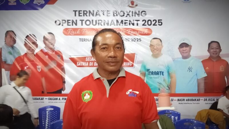 Ketua Persatuan Tinju Amatir Indonesia (Pertina) Kota Ternate, Hamka Midun || Foto : Haerun_kasedata