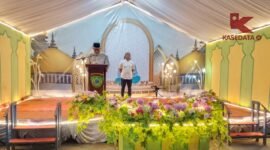 Wakil Bupati Sula, ketika memberikan sambutan pada pembukaan Seleksi Tilawatil Qur'an dan Hadits (STQH) 2025 || Foto : karno _kasedata