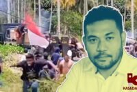 Aksi Warga ke PT STS, Senin 28 April 2025/Koordinator KATAM Maluku Utara, Muhlis Ibrahim || dok : kasedata.id