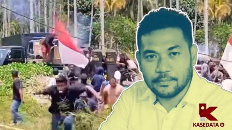 Aksi Warga ke PT STS, Senin 28 April 2025/Koordinator KATAM Maluku Utara, Muhlis Ibrahim || dok : kasedata.id