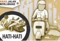 Ilustrasi jalan rusak dan berlubang. || Doc : Ist