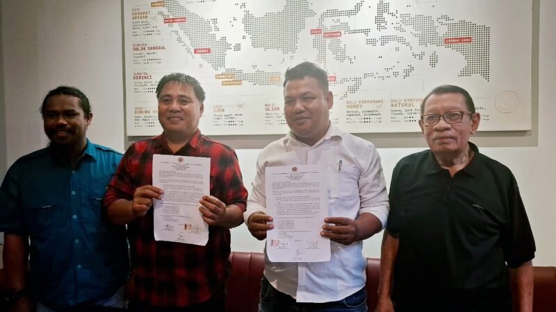 Pengurus PWI Malut usai melaksanakan pertemuan disepakati dukungan dilaksanakanya kongres penyatuan PWI Pusat di Jakarta.
