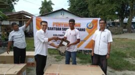 Kegiatan penyerahan bantuan mesin laut oleh Dinas Perikanan Halmahera Selatan, Rabu 14 Mei 2025 || Dok : istimewa