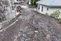 Kondisi terkini proyek jalan hotmix Pulau Makean, Halmahera Selatan || Foto: istimewa