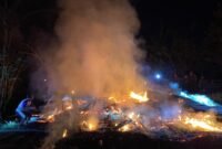 Peristiwa Kebakaran satu rumah di Desa Waitulia, Kecamatan Mangoli Tengah || Dok : karno_kasedata