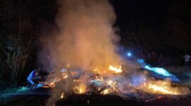 Peristiwa Kebakaran satu rumah di Desa Waitulia, Kecamatan Mangoli Tengah || Dok : karno_kasedata