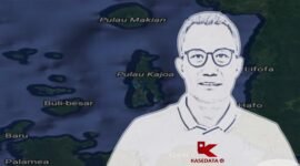 Latar peta Makean Kayoa dan sekitarnya/Asmar Hi.Daud || Dok : kasedata.id