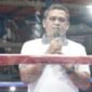 Ketua KONI Kota Ternate, Faujan A. Pinang, saat memberi sambutan dalam acara pembukaan Ternate Boxing Open Turnament || dok : kasedata.id