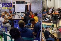 Pembahasan program kerja dari komite hingga finalisasi anggota axco Askot PSSI Ternate || Dok : Komite Media Askot PSSI Ternate