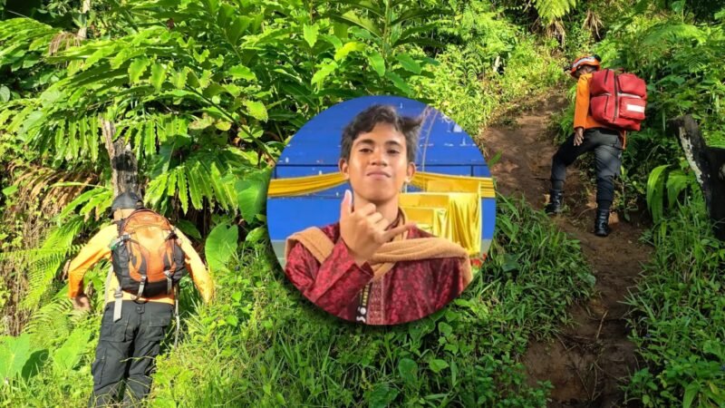Tim SAR Gabungan saat melakukan pencarian kepada Muhamamad Syahril Polanunu (foto tengah) || Dok : kasedata.id