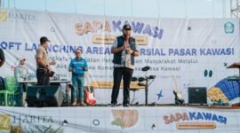 Bupati Halmahera Selatan, Hasan Ali Bassam Kasuba, memberikan sambutan dalam SAPA Kawasi 2025. (Dok. Harita Nickel)