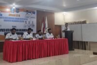 Suasana jalannya Musyawarah Cabang (Muscab) ke-III, Asosiasi Pemerintah Desa Seluruh Indonesia (Apdesi) Kabupaten Halmahera Selatan.