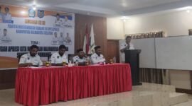 Suasana jalannya Musyawarah Cabang (Muscab) ke-III, Asosiasi Pemerintah Desa Seluruh Indonesia (Apdesi) Kabupaten Halmahera Selatan.