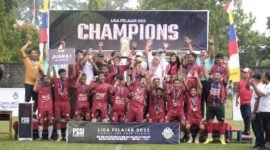 Perayaan juara Liga Pelajar 2025 oleh SMPN 6 Kota Ternate || dok : kasedata.id