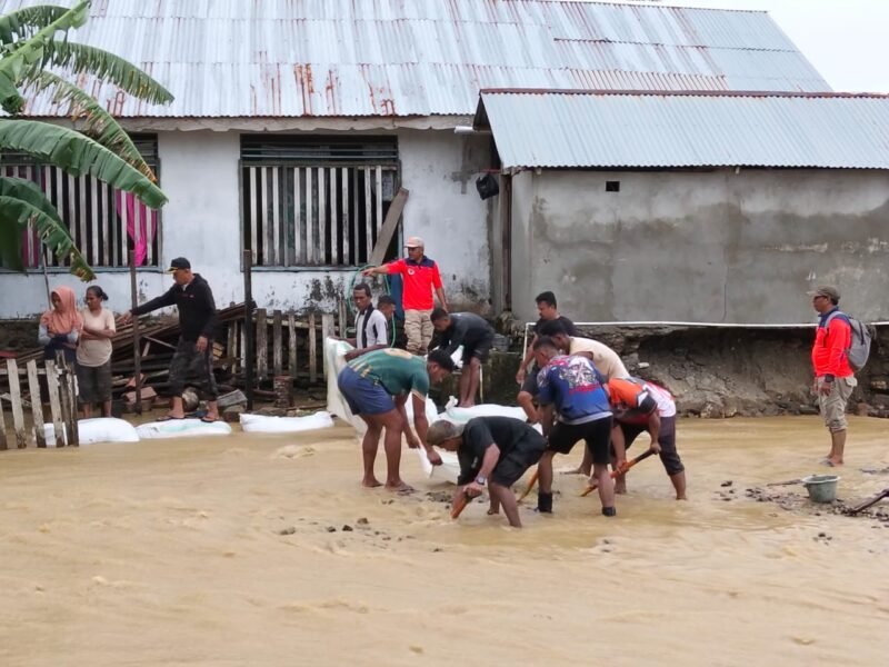Desa Nahi, Kecamatan Sulabesi Barat, pasca dilanda banjir || dok : karno_kassdata