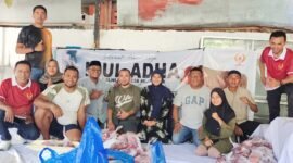 Pengurus KONI Kota Ternate saat menggelar penyembelihan hewan kurban || dok : kasedata.id