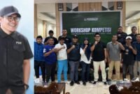 Sekjen Asprov PSSI Maluku Utara, Aldhy Ali, bersama anggota dalam kegiatan Workshop Kompetisi Usia Muda dan Sepak Bola Wanita || dok : kasedata.id