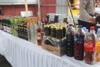 Barang bukti miras yang dimusnahkan || Foto : istimewa