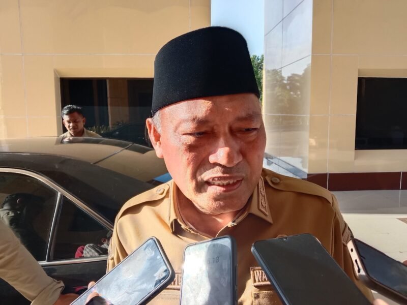 Wakil Gubernur Maluku Utara, Sarbin Sehe, diwawancarai awak media, Senin (21/7/2025). || Doc : IL_kasedata.id